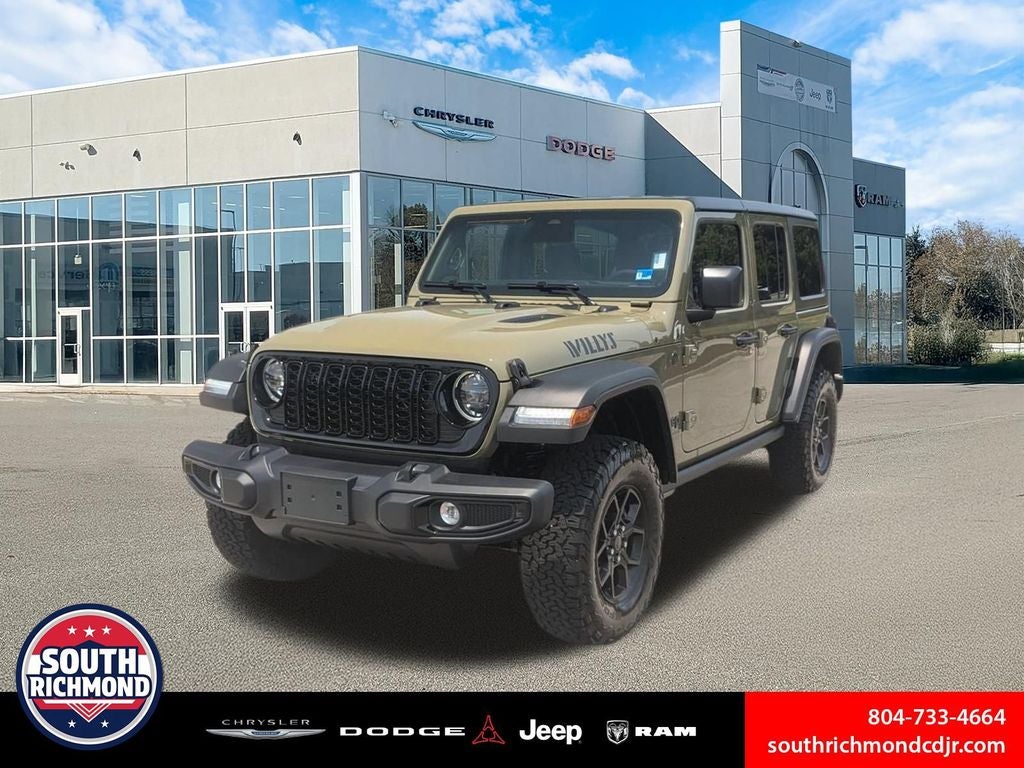 2026 Jeep Wrangler WRANGLER 4-DOOR WILLYS in 41 Exterior Paint — front three-quarter view