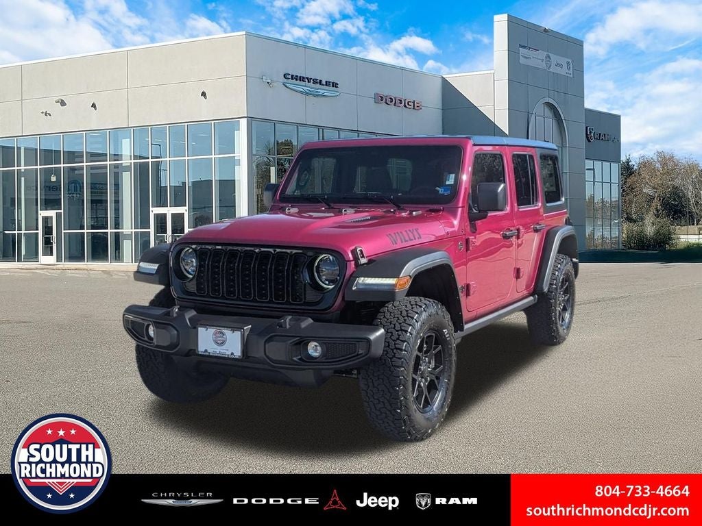 2026 Jeep Wrangler WRANGLER 4-DOOR WILLYS in Tuscadero Pearlcoat — front three-quarter view