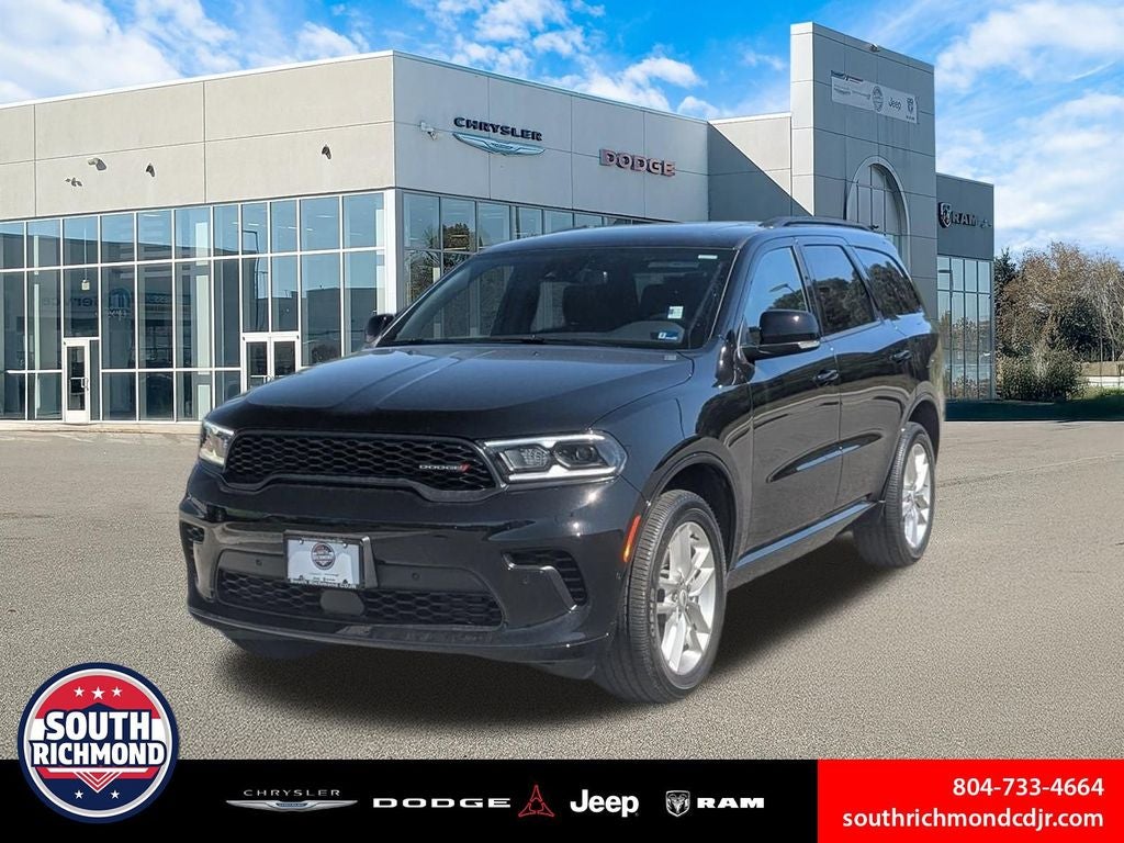 2026 Dodge Durango DURANGO GT PLUS AWD in Diamond Black Clear-Coat Exterior Paint — front three-quarter view