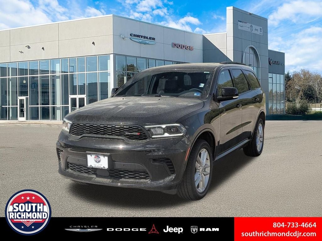 2026 Dodge Durango DURANGO GT PLUS AWD in Diamond Black Clear-Coat Exterior Paint — front three-quarter view
