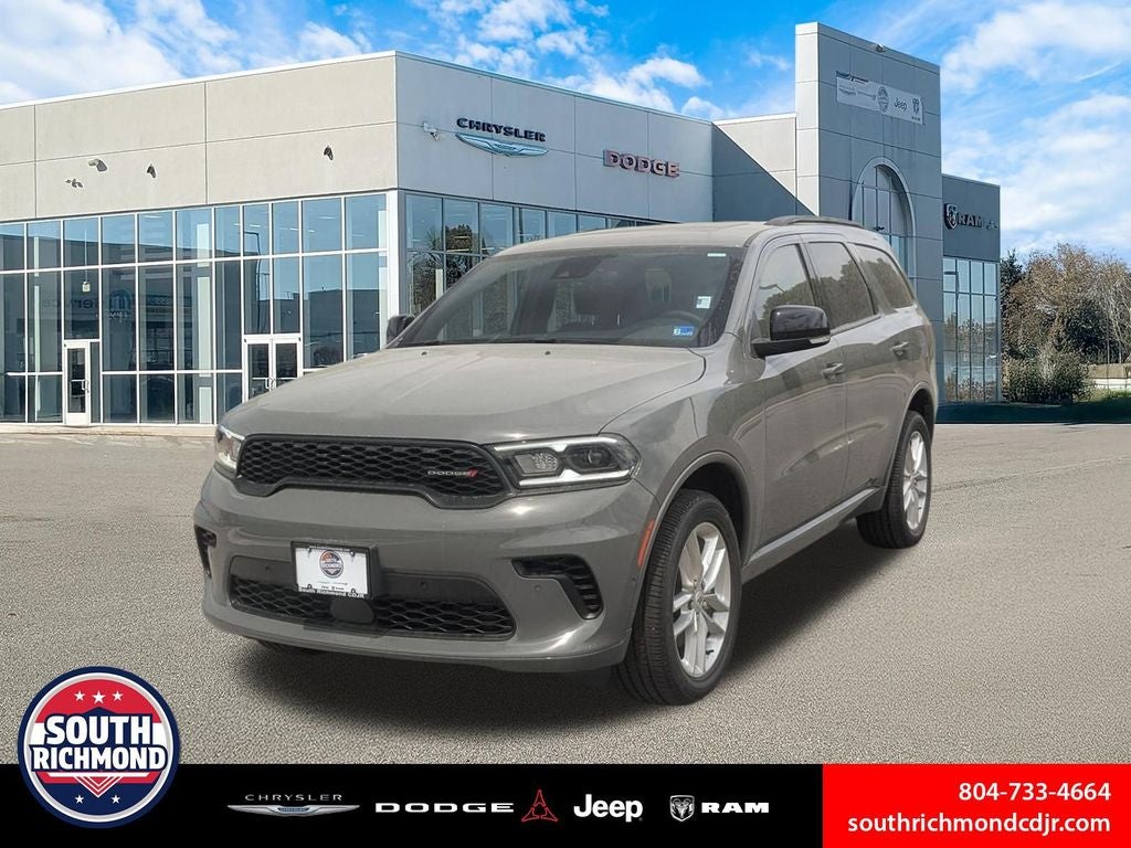 2026 Dodge Durango DURANGO GT PLUS AWD in Destroyer Gray Clear-Coat Exterior Paint — front three-quarter view