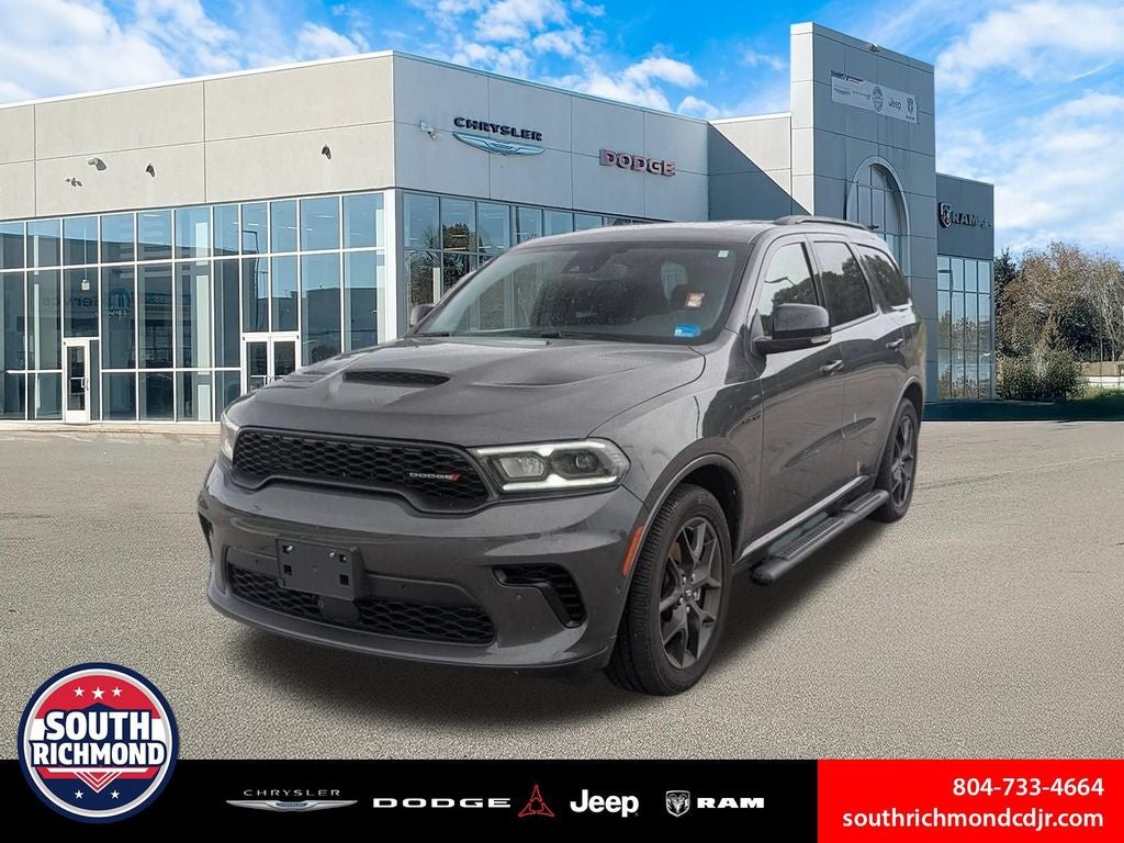 2026 Dodge Durango GT Plus HEMI V8 in Vapor Gray — front three-quarter view
