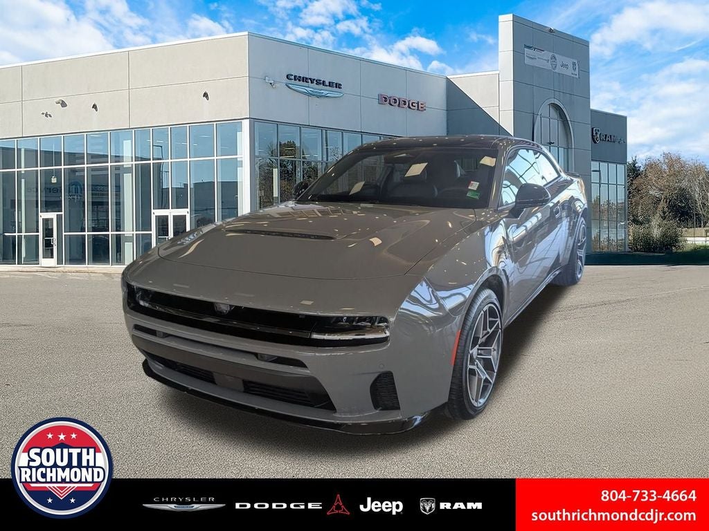 2026 Dodge Charger CHARGER SCAT PACK 2-DOOR AWD in Destroyer Gray Exterior Paint — front three-quarter view