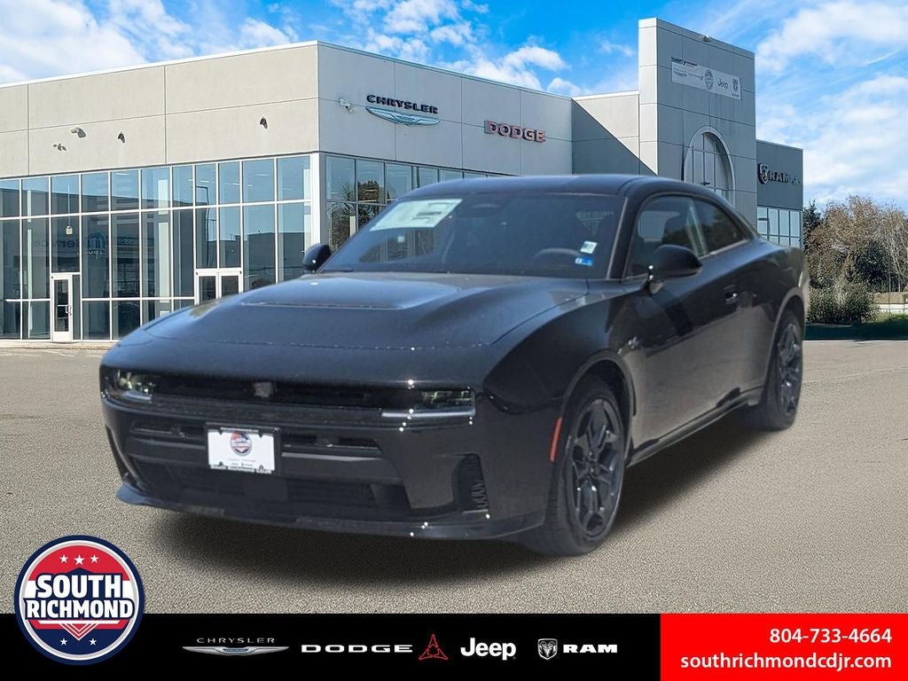 2026 Dodge Charger CHARGER R/T 2-DOOR AWD in Diamond Black Crystal Pearlcoat — front three-quarter view