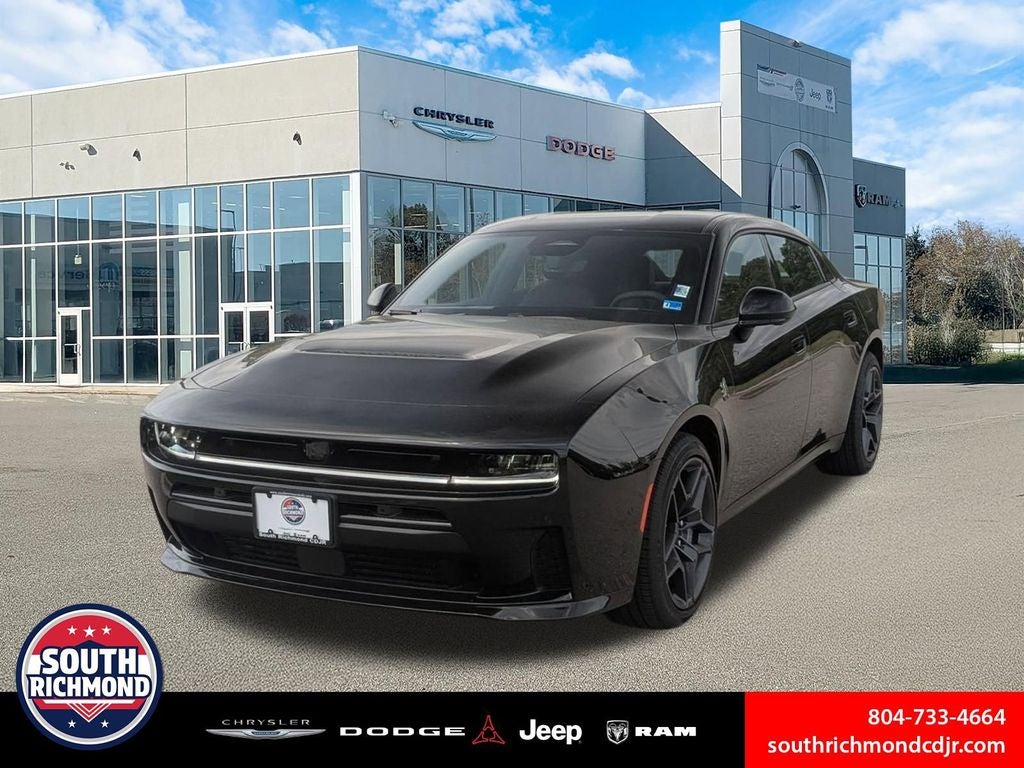 2026 Dodge Charger CHARGER SCAT PACK PLUS 4-DOOR AWD in Diamond Black Crystal Pearlcoat — front three-quarter view