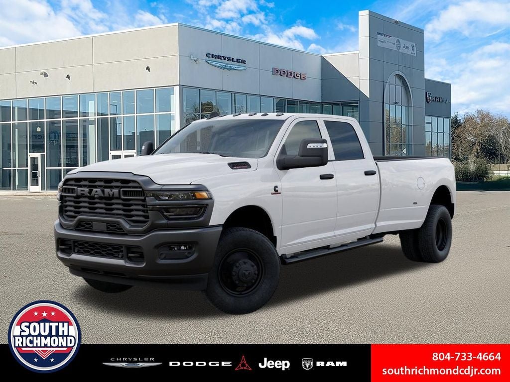 2026 RAM 3500 Tradesman in Bright White Clearcoat — front three-quarter view