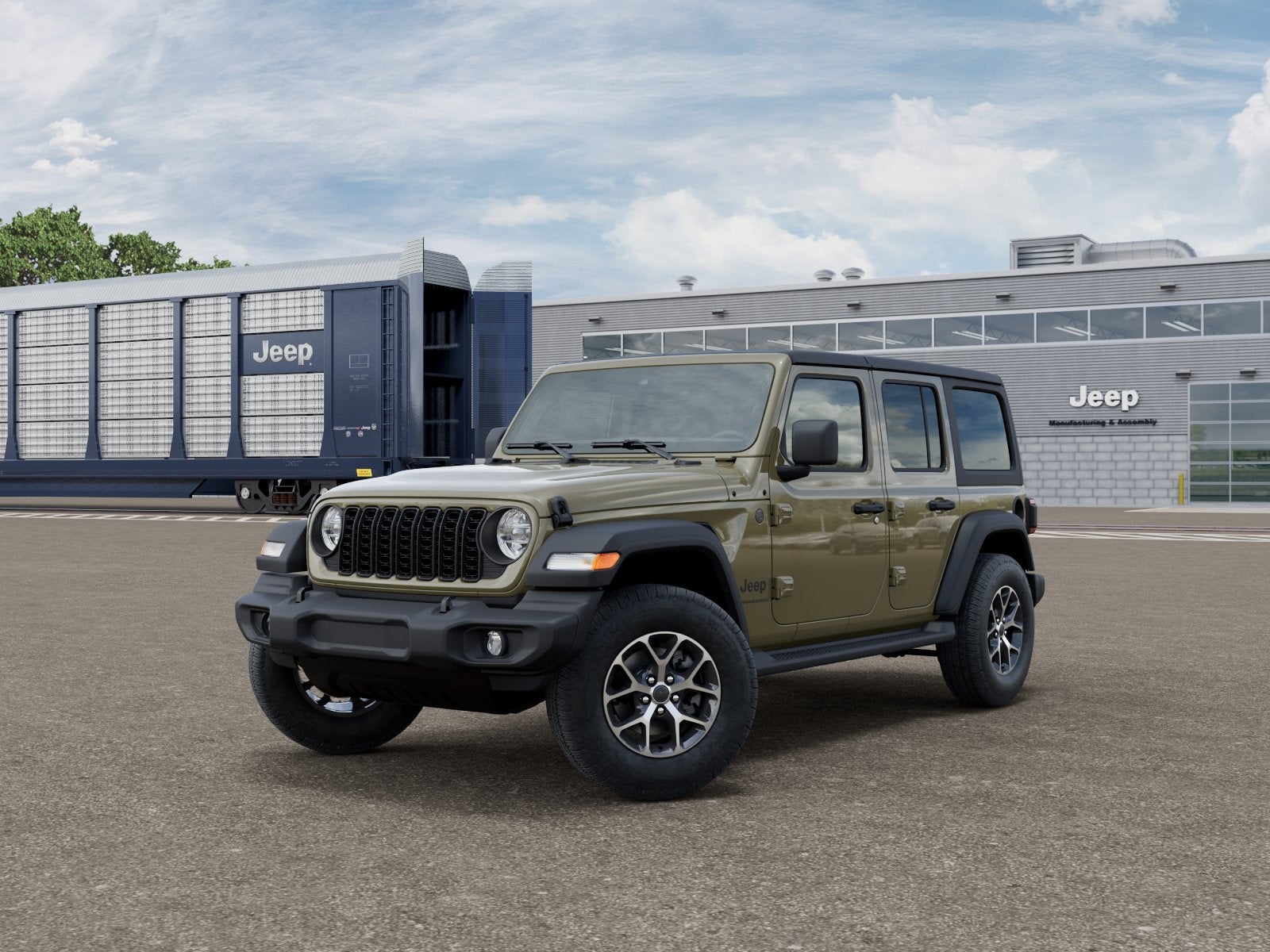 2026 Jeep Wrangler WRANGLER 4-DOOR SPORT S in 41 Exterior Paint — front three-quarter view