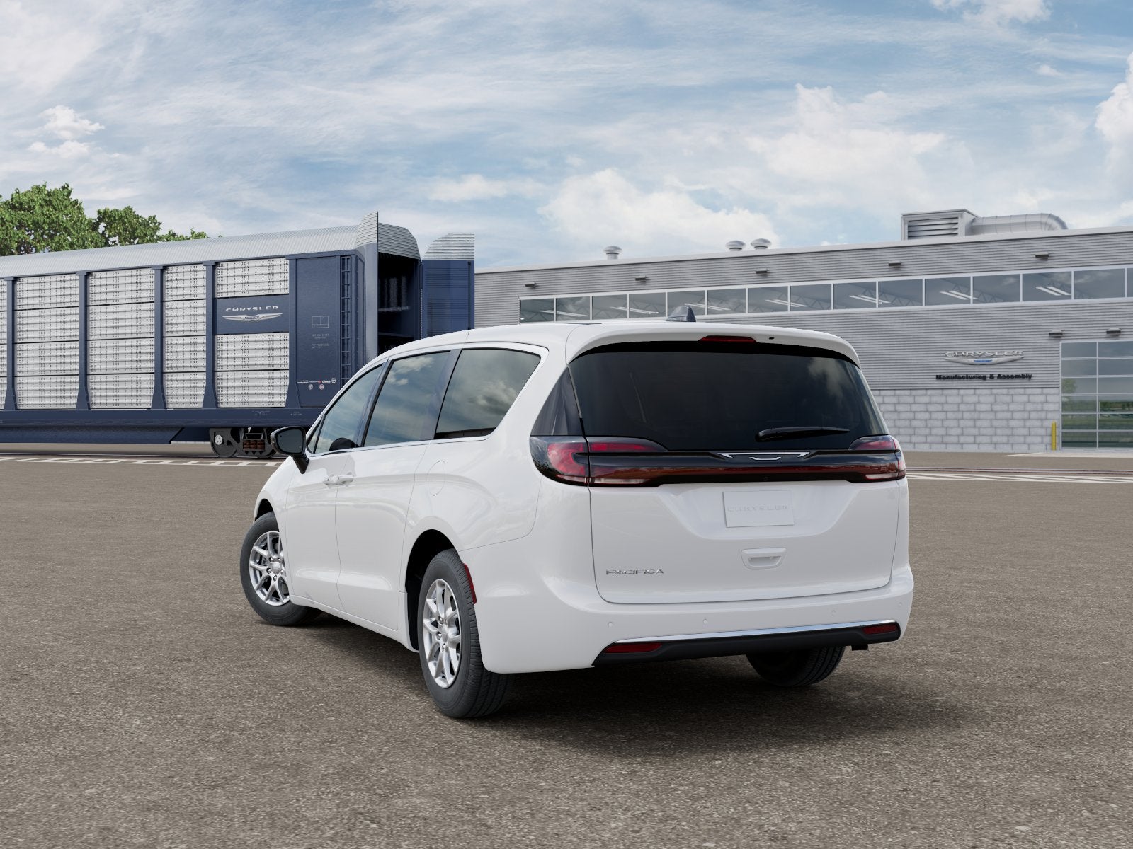 2027 Chrysler Pacifica — rear three-quarter view